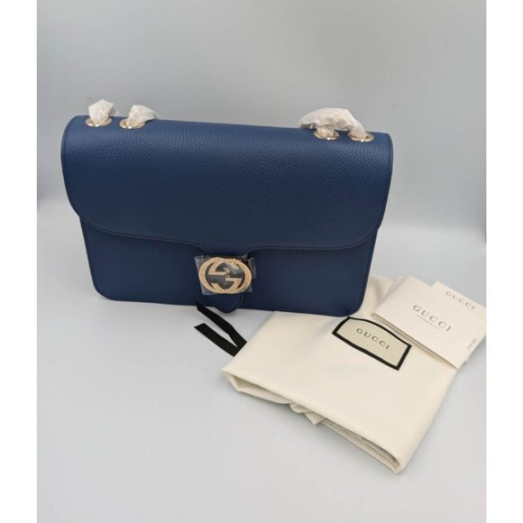 Gucci Dollar Calfskin Interlocking GG Caspian Handbag/Shoulder / Crossbody - Picture 13 of 14